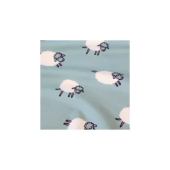 Tissu french terry Moutons - bleu