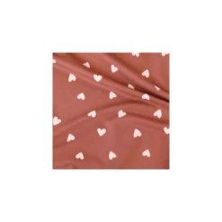 Tissu french terry Petit Cœur - terracotta