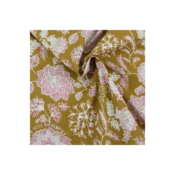Tissu indien Jaya - jaune moutarde