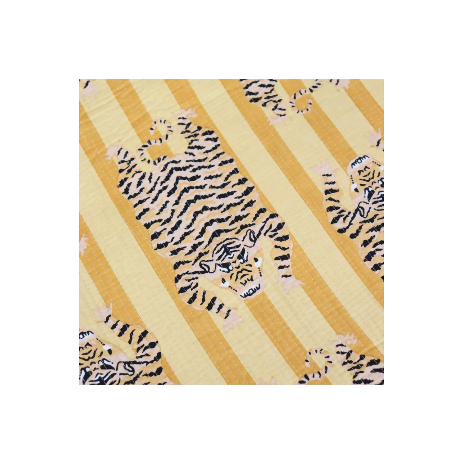 Tissu indien matelassé Félin