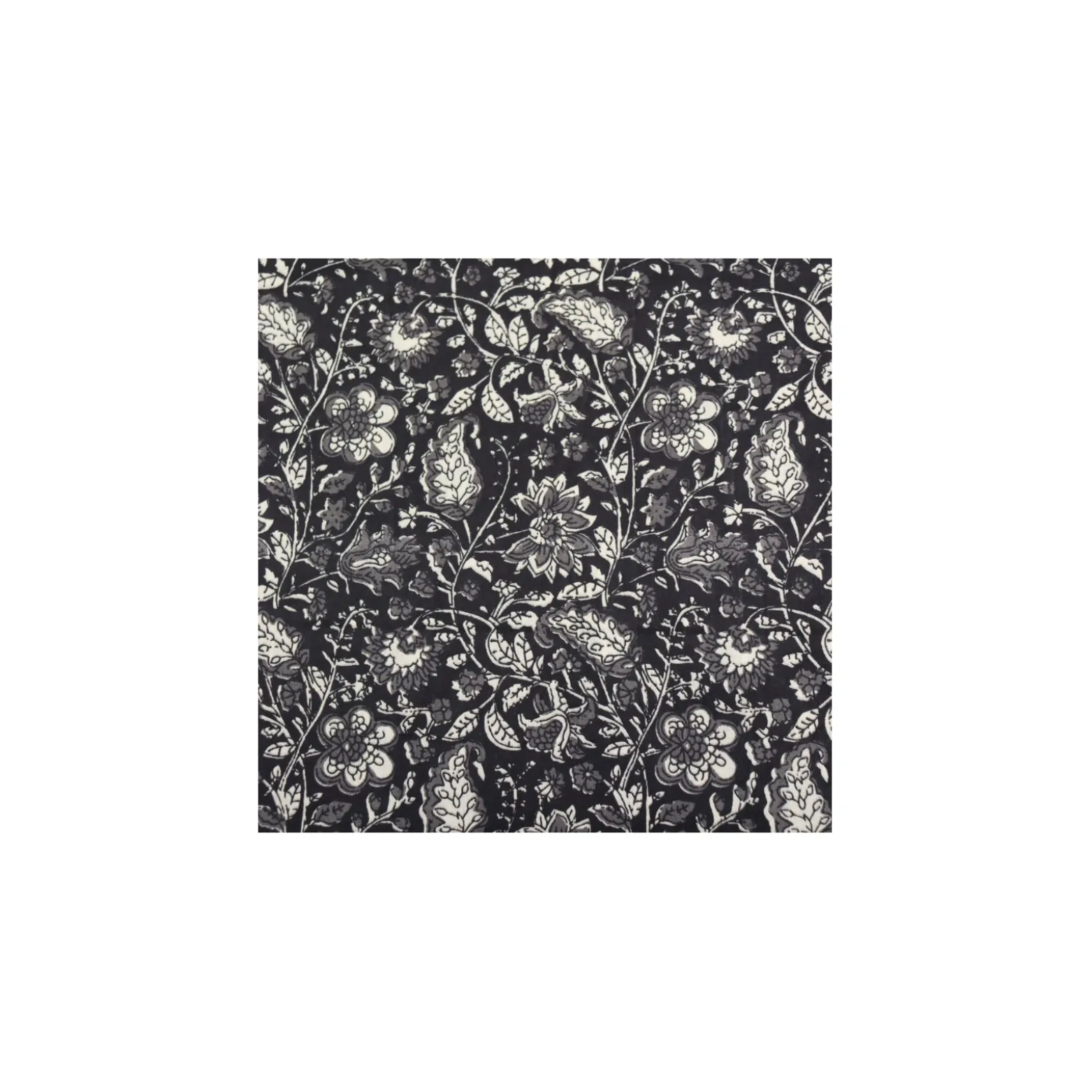 Tissu indien Mattur - noir