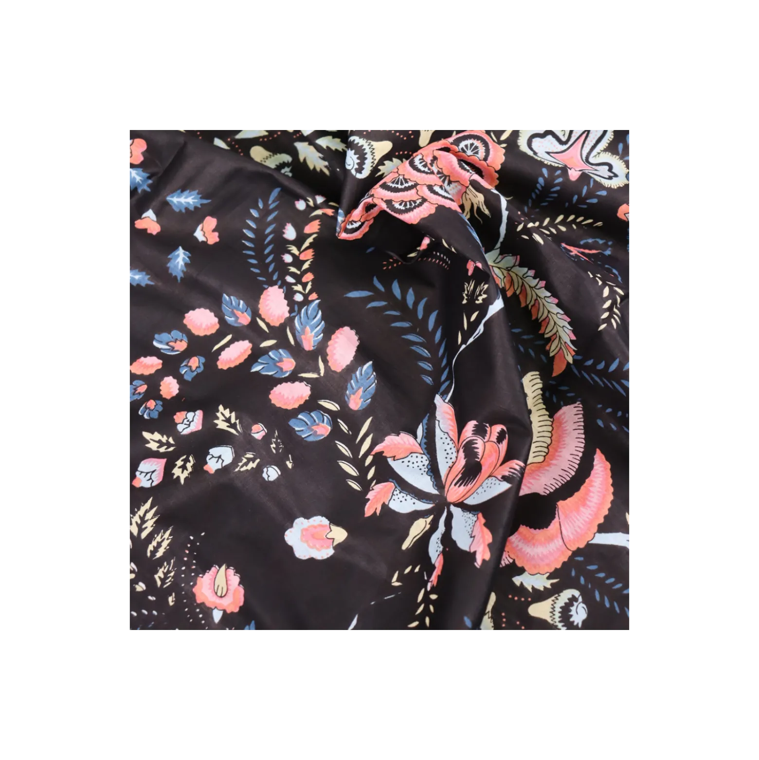 Tissu indien Mohini - noir