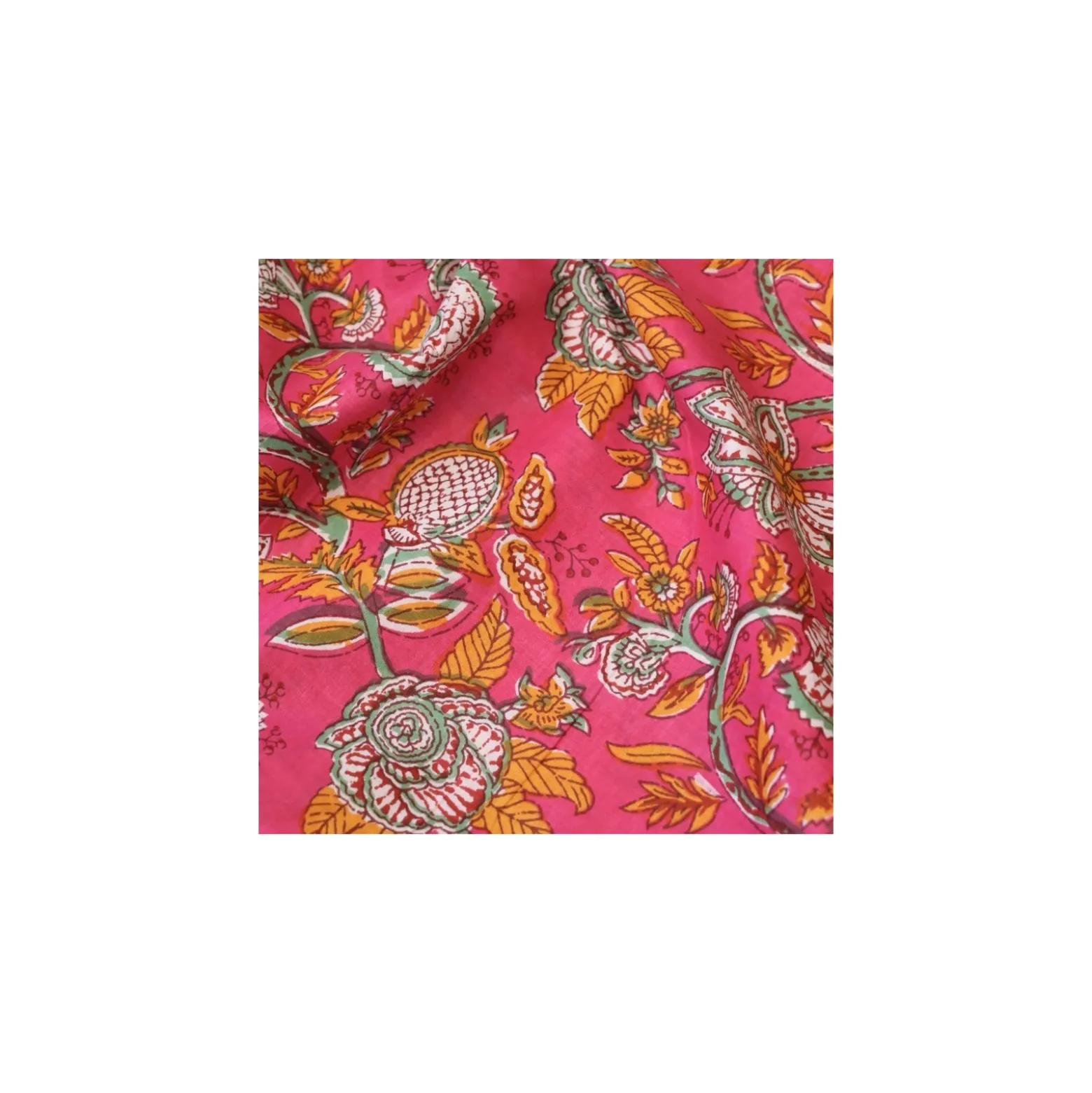 Tissu indien Naldehra - rose