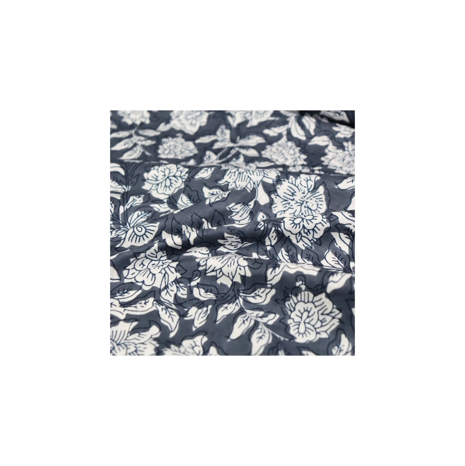 Tissu indien Pune - gris