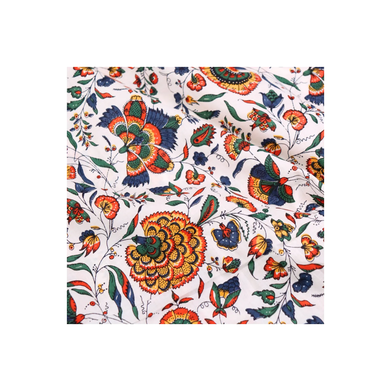 Tissu indien Rani - blanc