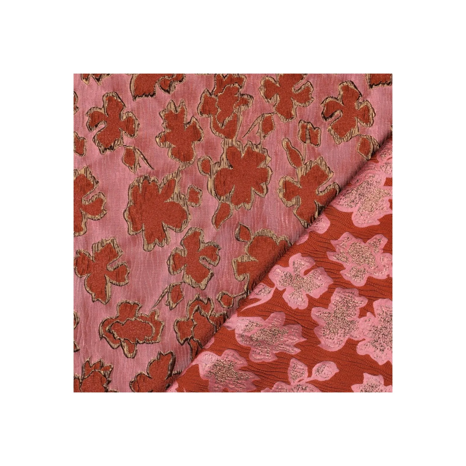 Tissu jacquard Céleste - rose