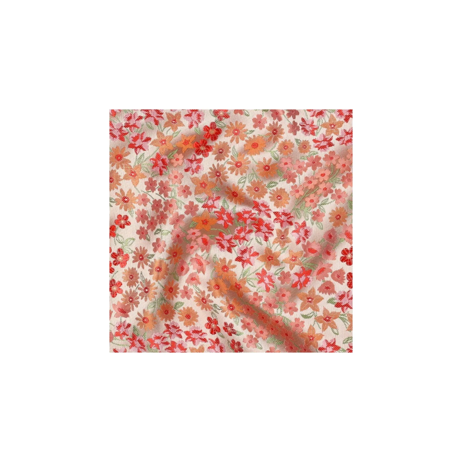 Tissu jacquard Florilège - rose