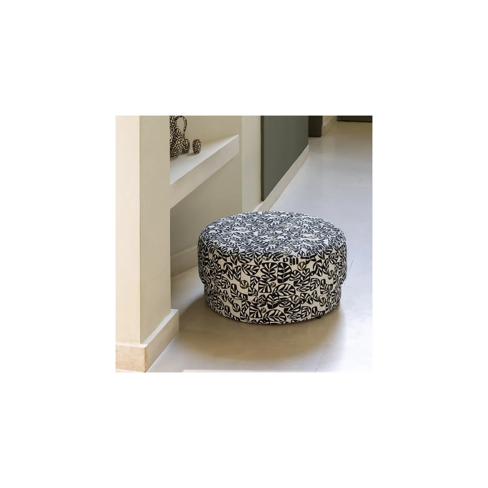 Tissu jacquard Galet - écru