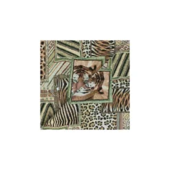 Tissu Jacquard lurex Safari - beige x 50cm
