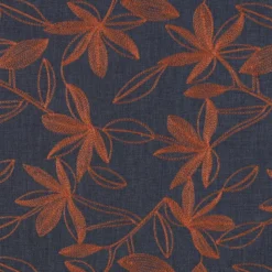 Tissu jean fluide brodé Navi - camel