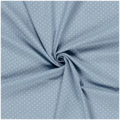 Tissu jean fluide à pois
