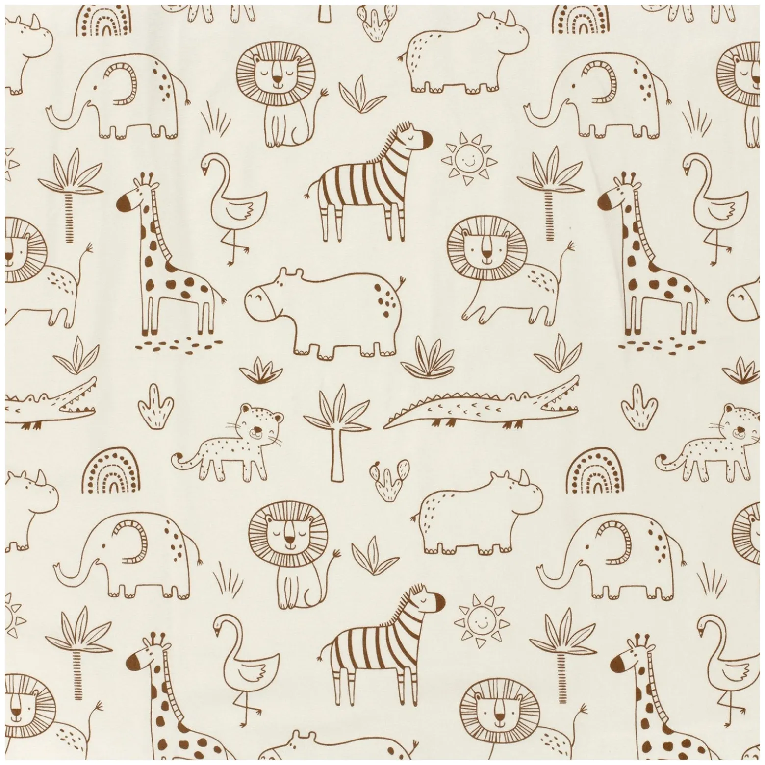 Tissu jersey Baby safari - écru