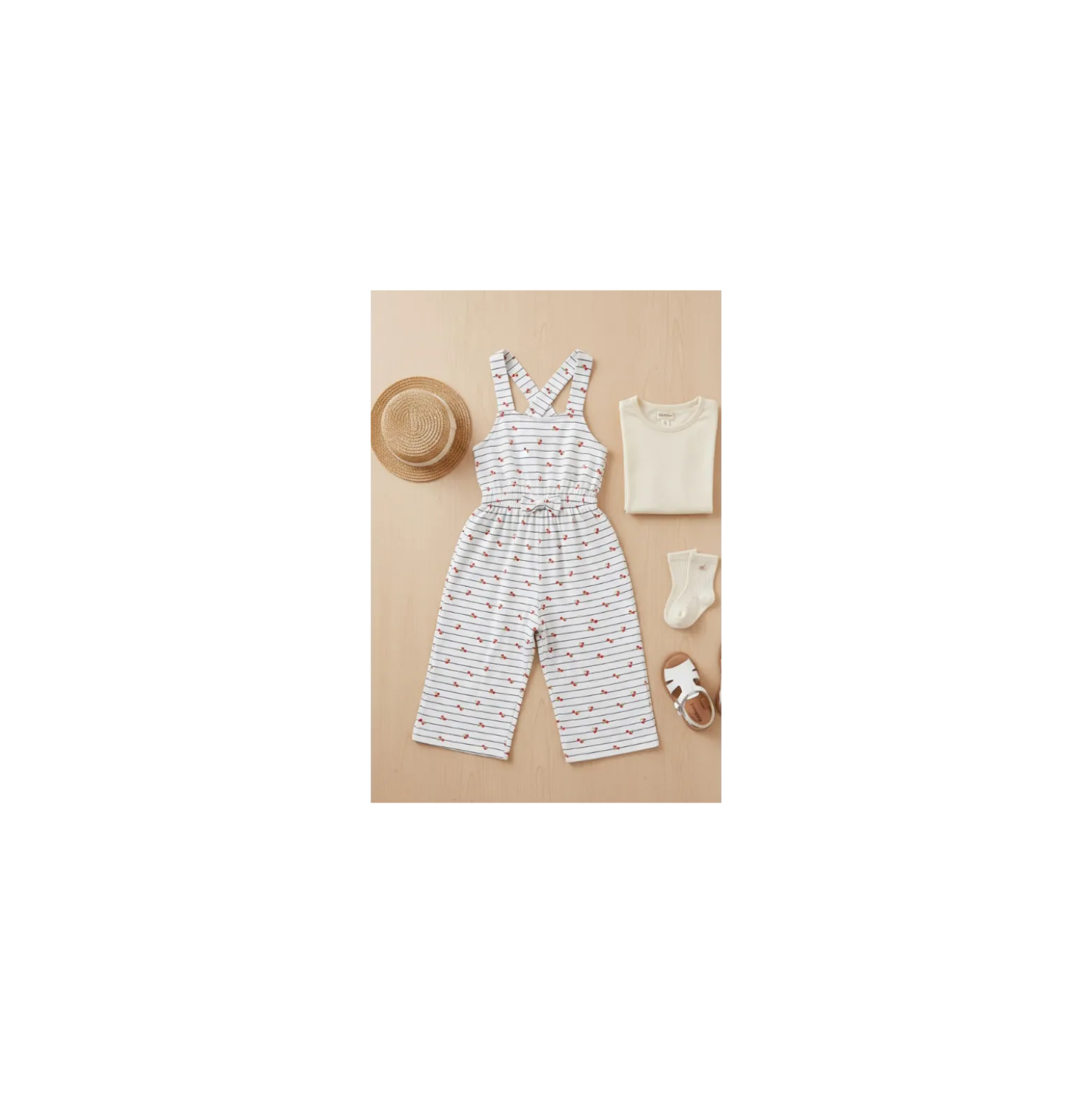 Tissu jersey Cerisette - blanc