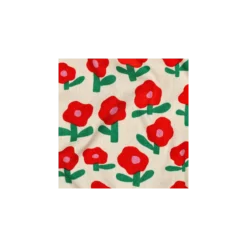 Tissu jersey côtelé Jennifer Bouron Fleurs - écru