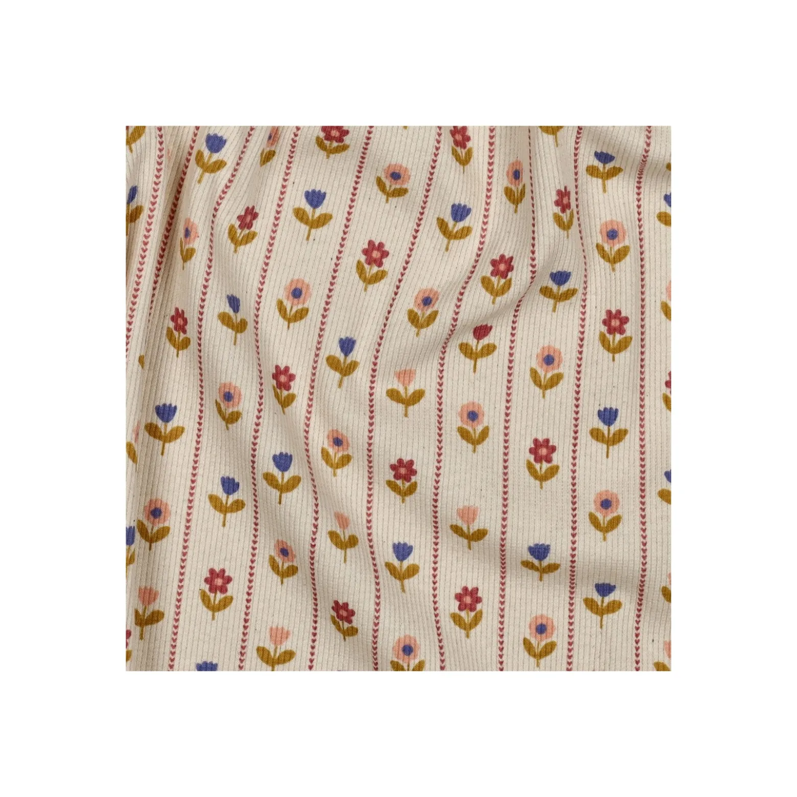 Tissu jersey côtelé Pastelle