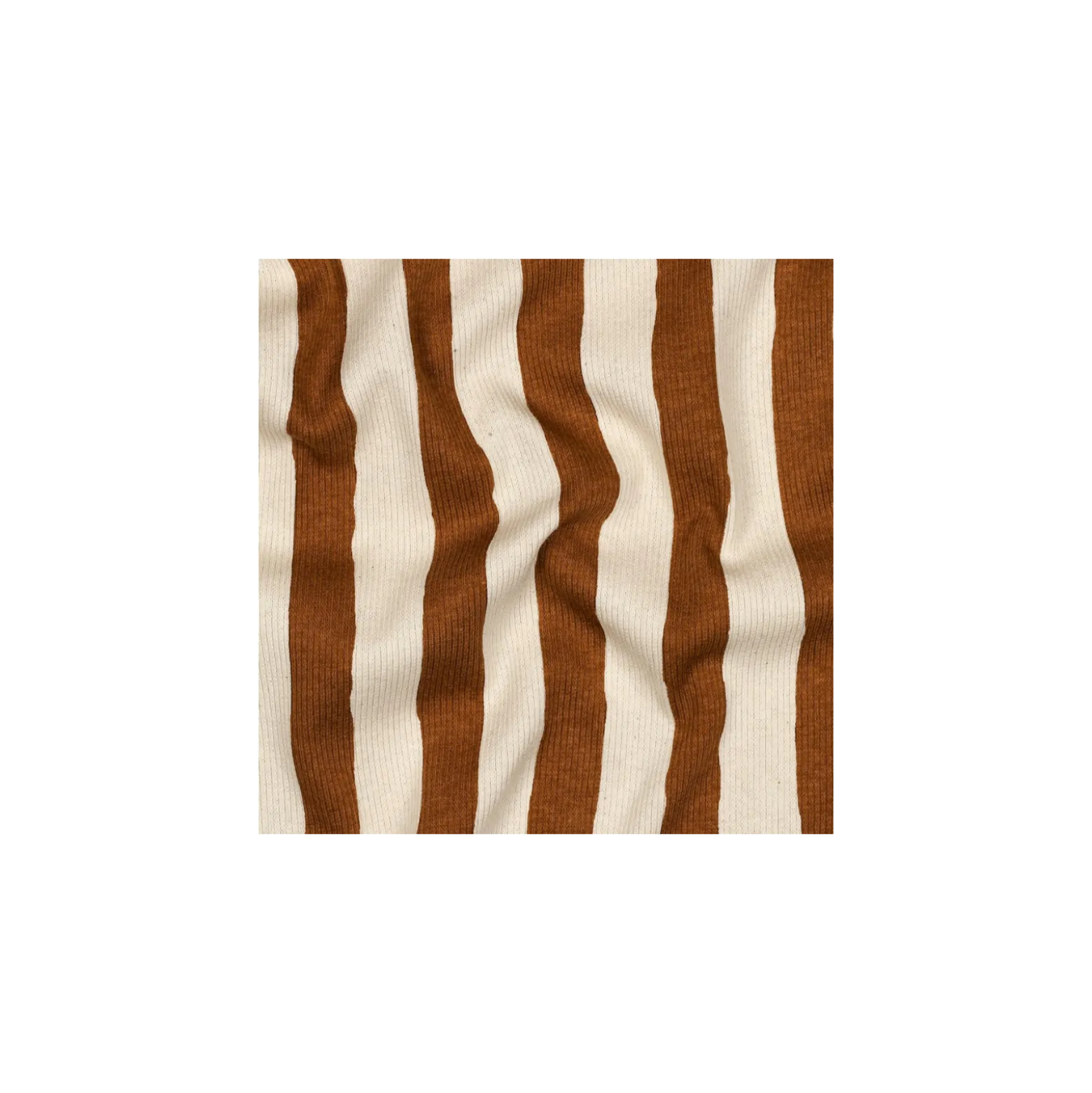 Tissu jersey côtelé Stripe - caramel