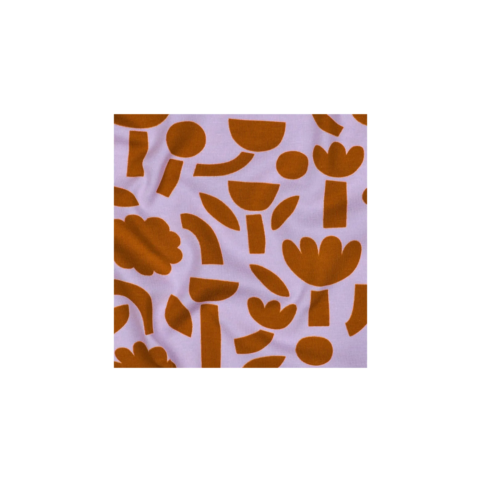 Tissu jersey Jennifer Bouron Tetris Flowers - lavande