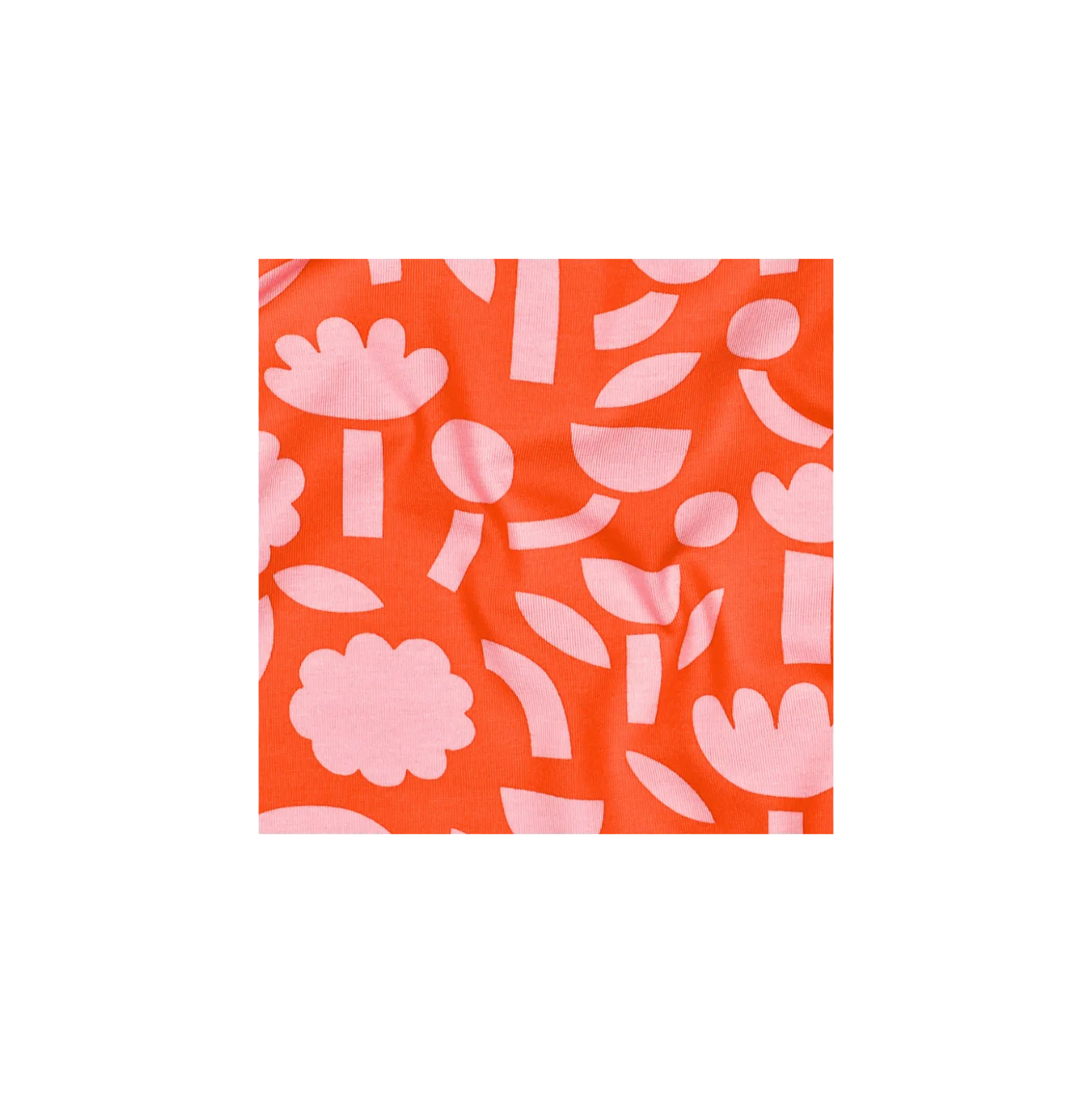 Tissu jersey Jennifer Bouron Tetris Flowers - orange