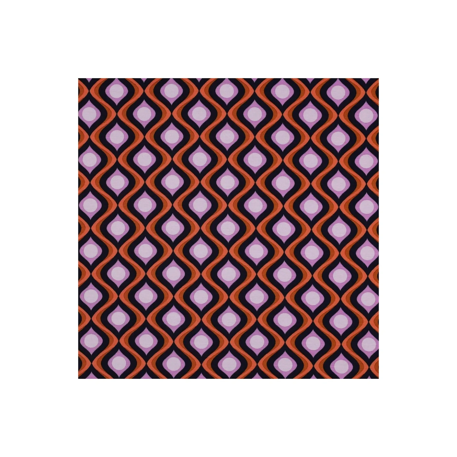 Tissu jersey milano Pommé fabrics Seventies - bleu nuit