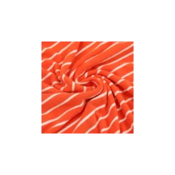 Tissu jersey éponge rayé Jim - orange / écru