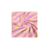 Tissu jersey éponge rayé Leo - jaune beurre / rose