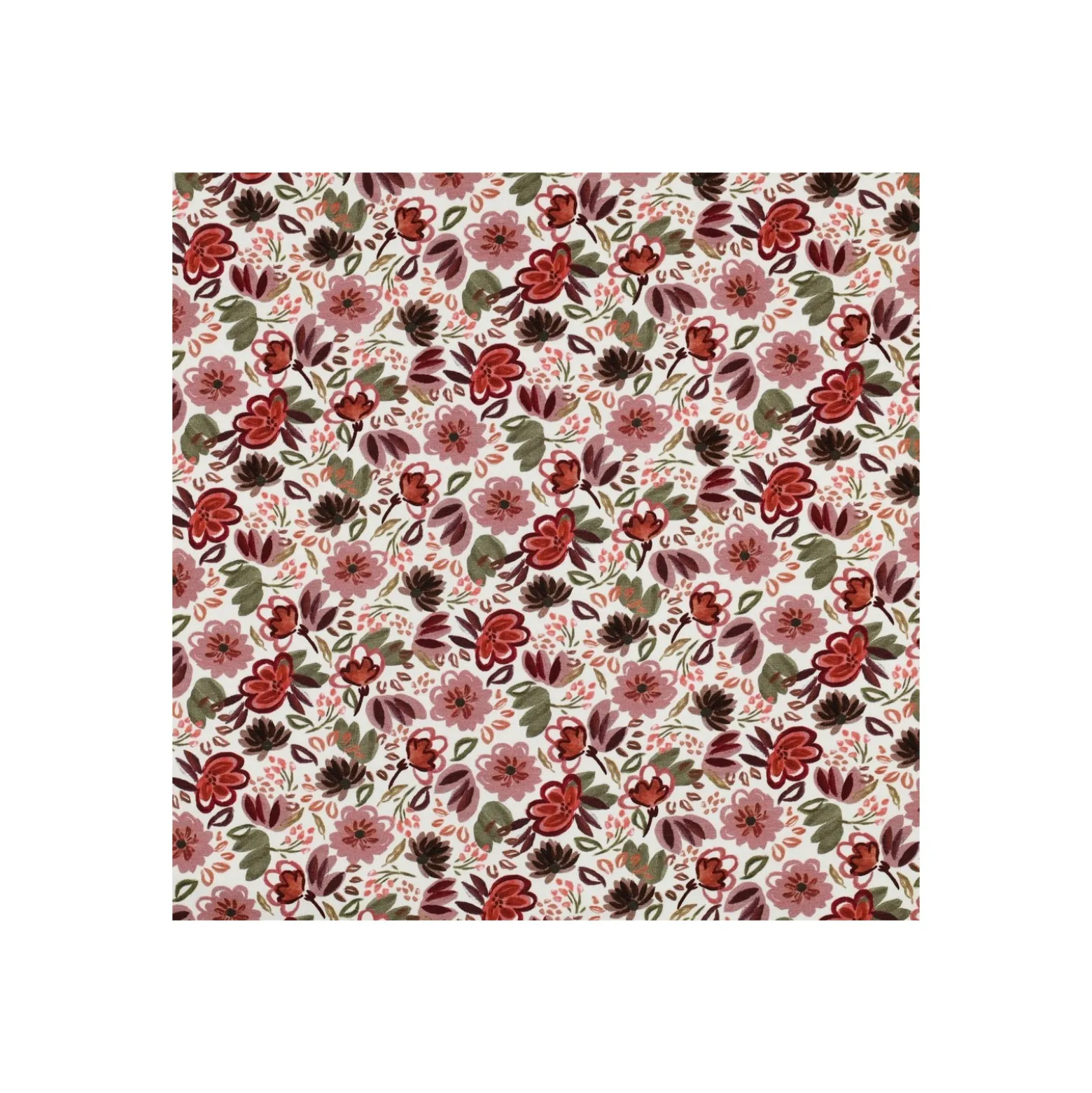 Tissu jersey Poppy Floralyne - écru