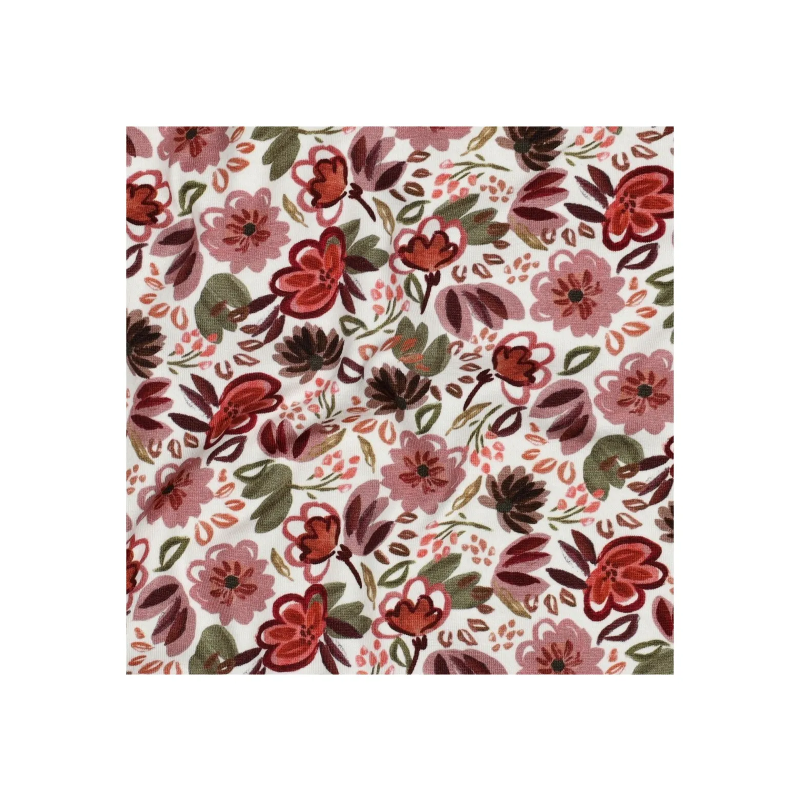Tissu jersey Poppy Floralyne - écru