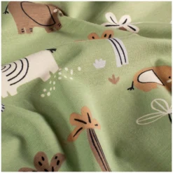 Tissu jersey Safari éléphant
