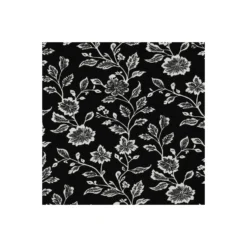 Tissu jersey viscose Pommé fabrics Botanie - noir