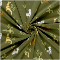 Tissu jersey Wildy - vert kaki