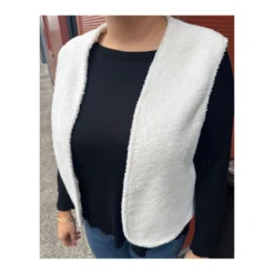 Tissu lainage bouclette envers polaire