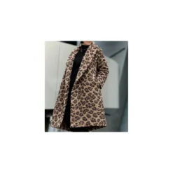 Tissu lainage bouclette Léopard - marron