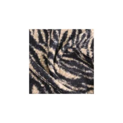 Tissu lainage bouclette Zèbre - marron