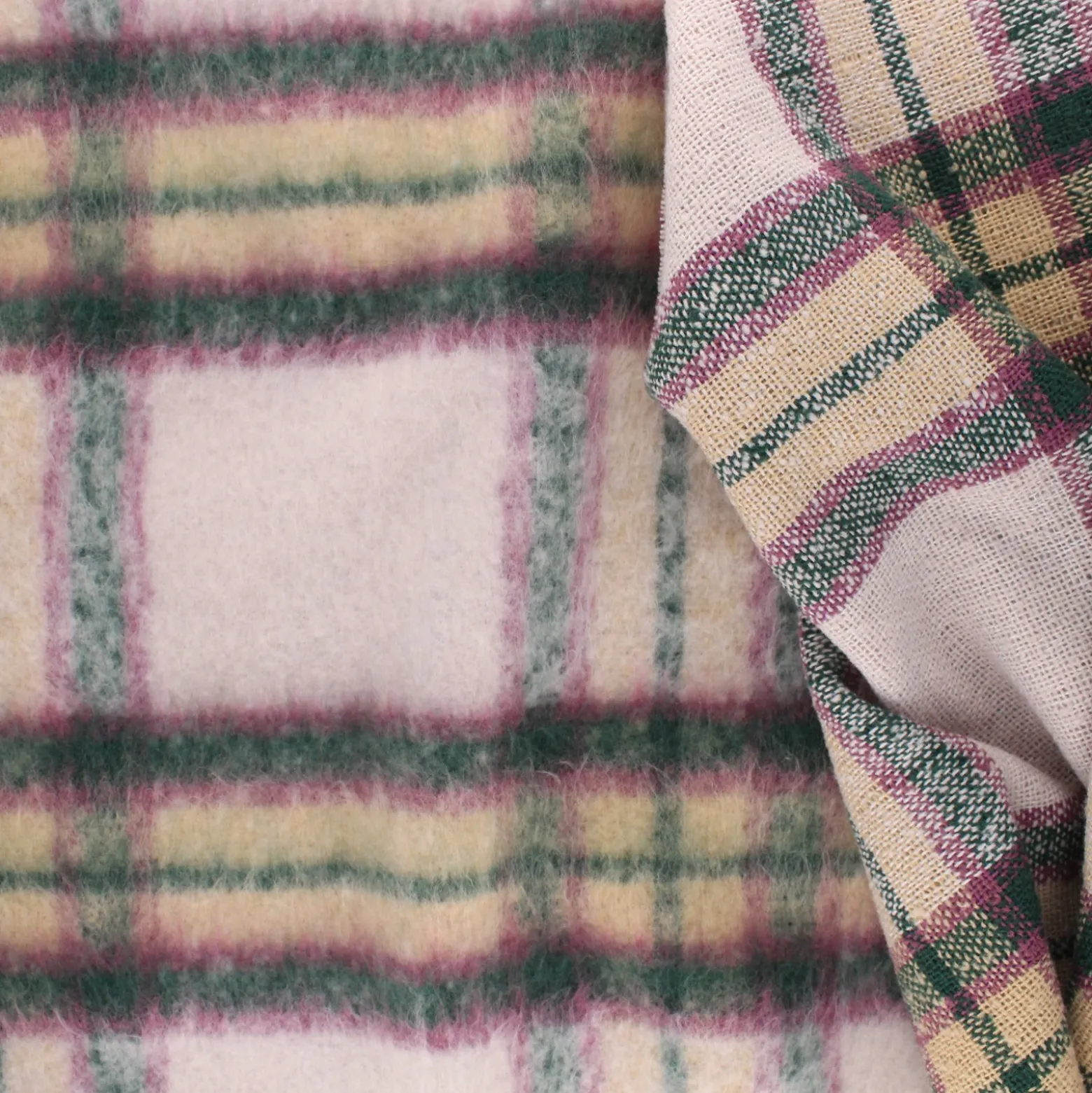 Tissu lainage à carreaux Edouard