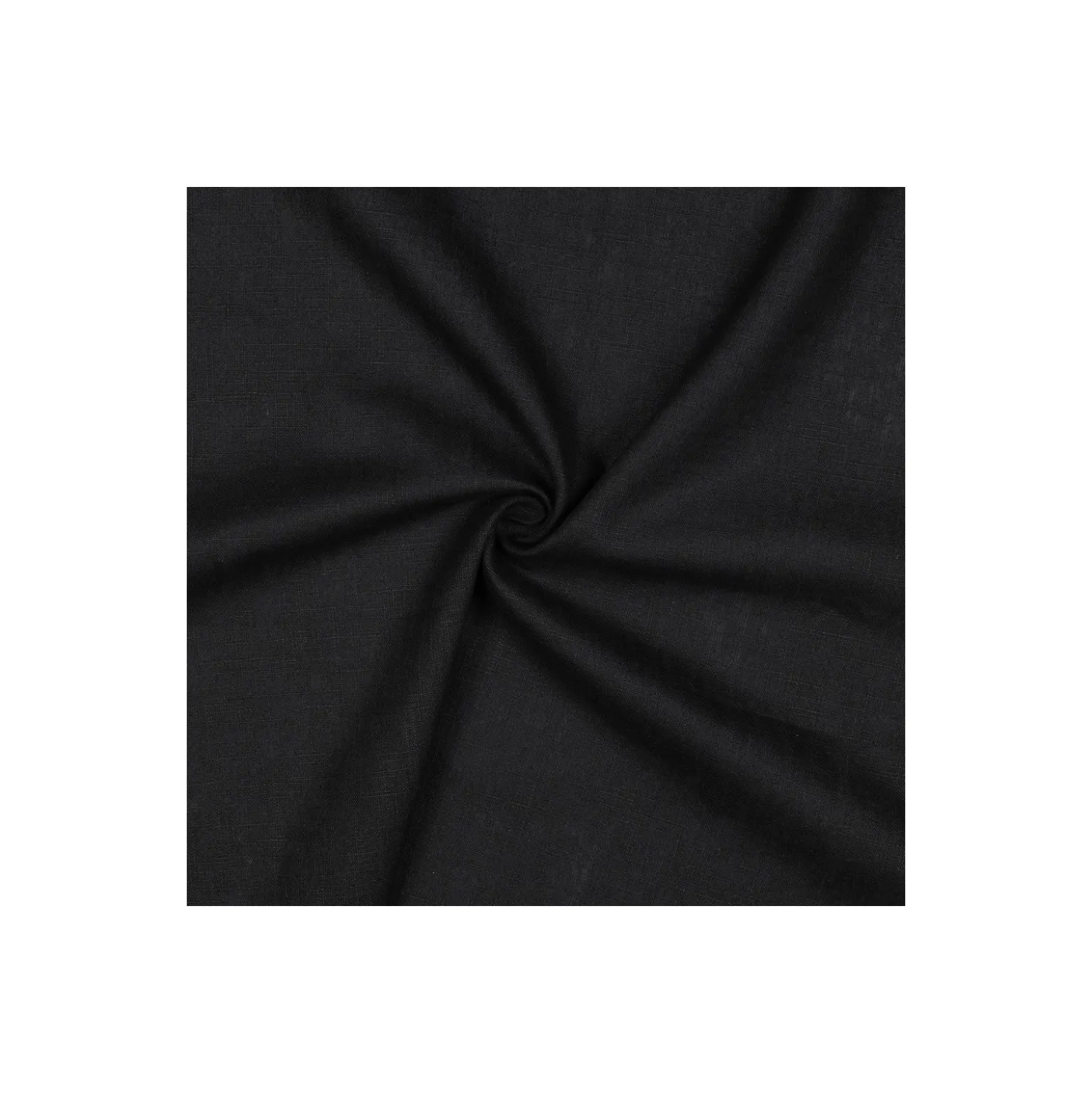 Tissu lin lavé - noir