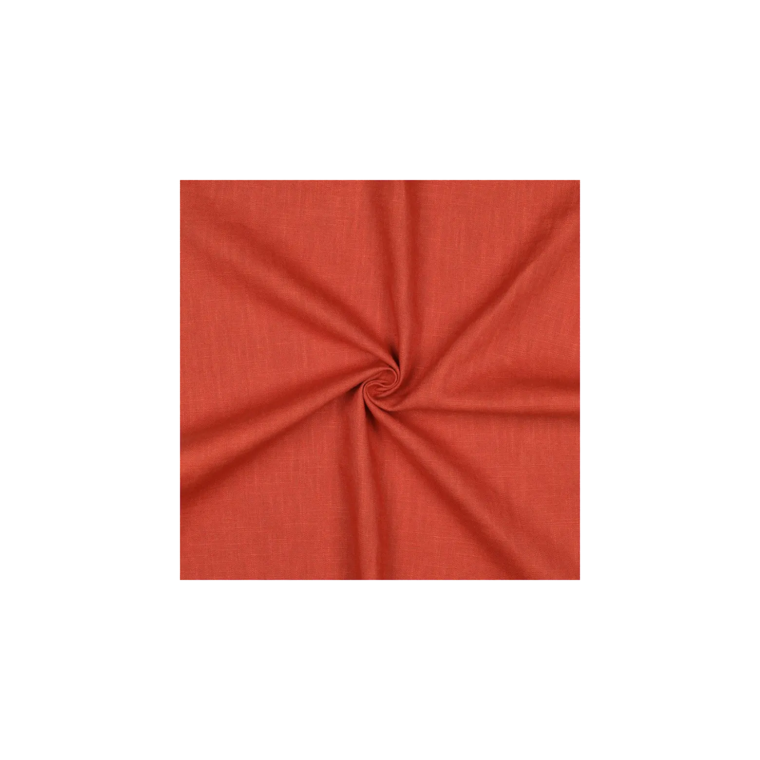 Tissu lin lavé - terracotta