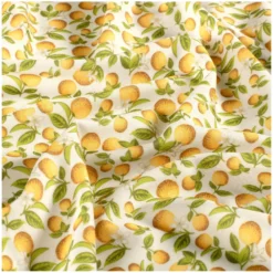 Tissu lycra maillot de bain Citrons - écru