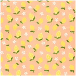 Tissu lycra maillot de bain Lemons - orange clair