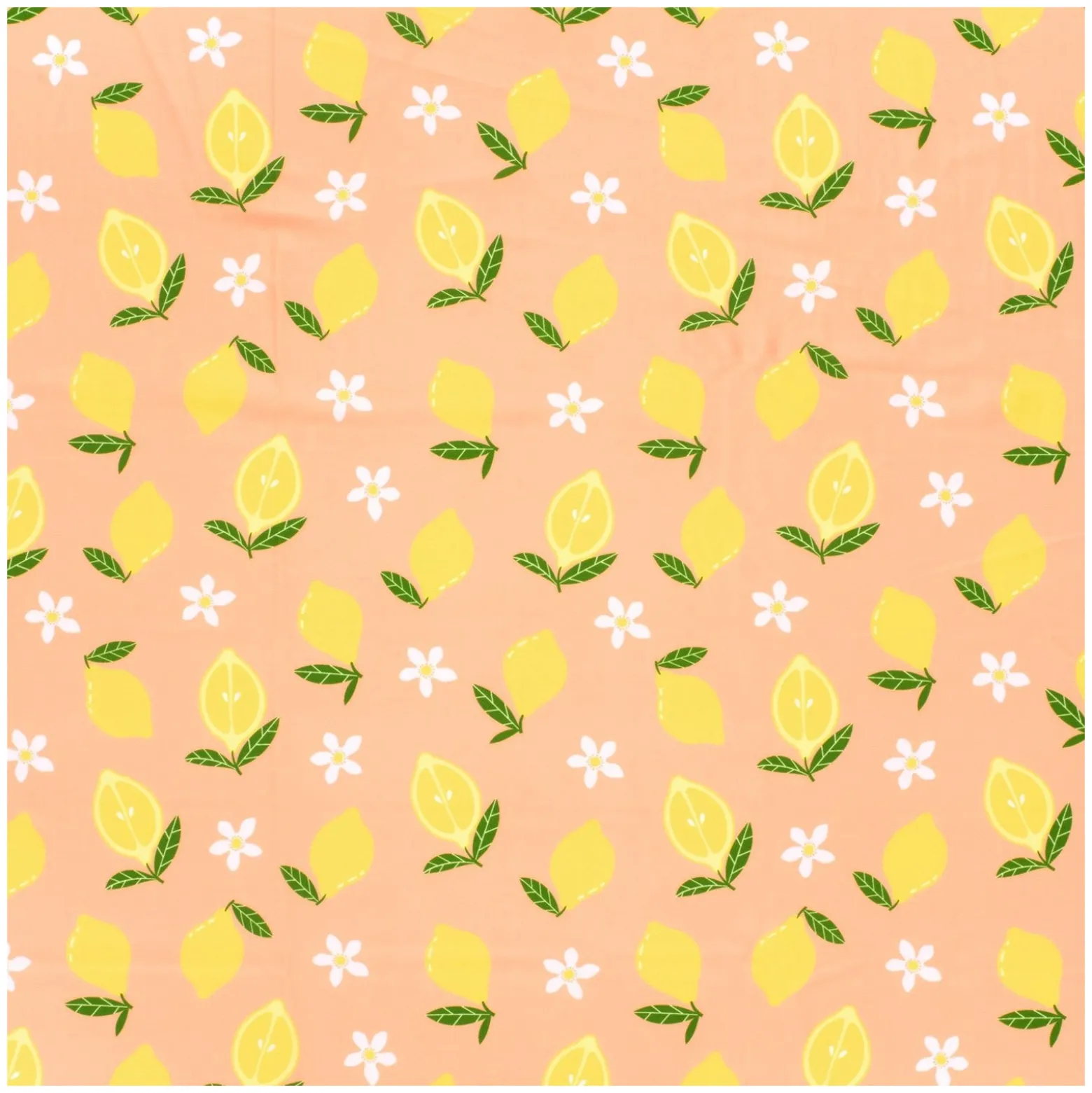 Tissu lycra maillot de bain Lemons - orange clair