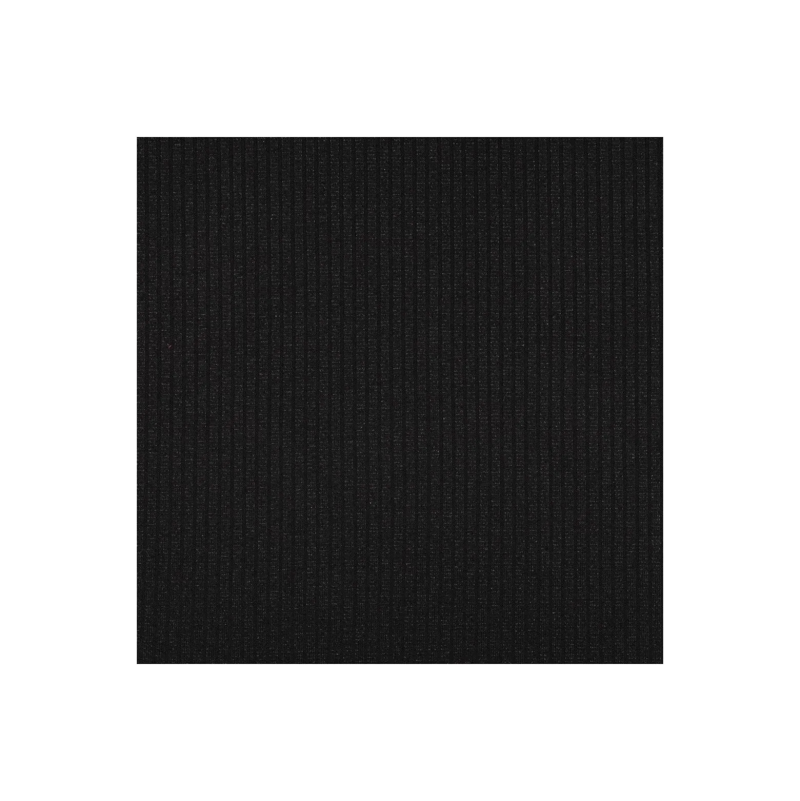 Tissu maille tricot côtelé lurex - noir