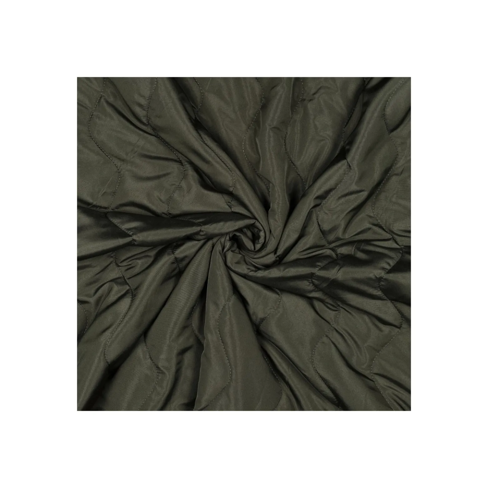 Tissu matelassé doudoune Waves - vert kaki