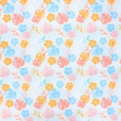 Tissu polyester Tropical leaves - écru
