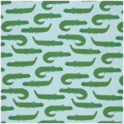 Tissu popeline de coton Crocodile - bleu