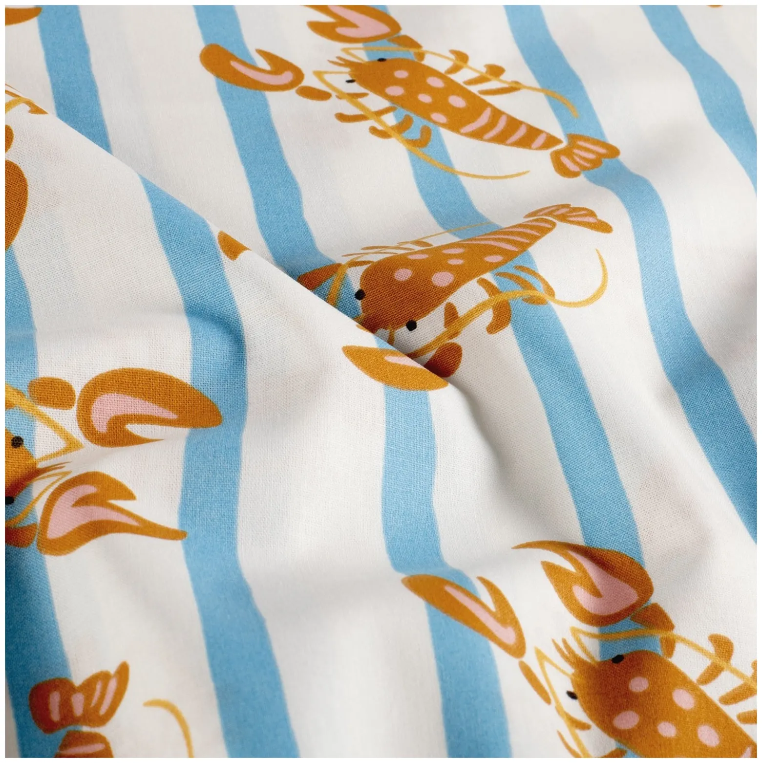 Tissu popeline de coton Homard - écru