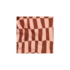 Tissu popeline de coton Jennifer Bouron Carreaux - pêche