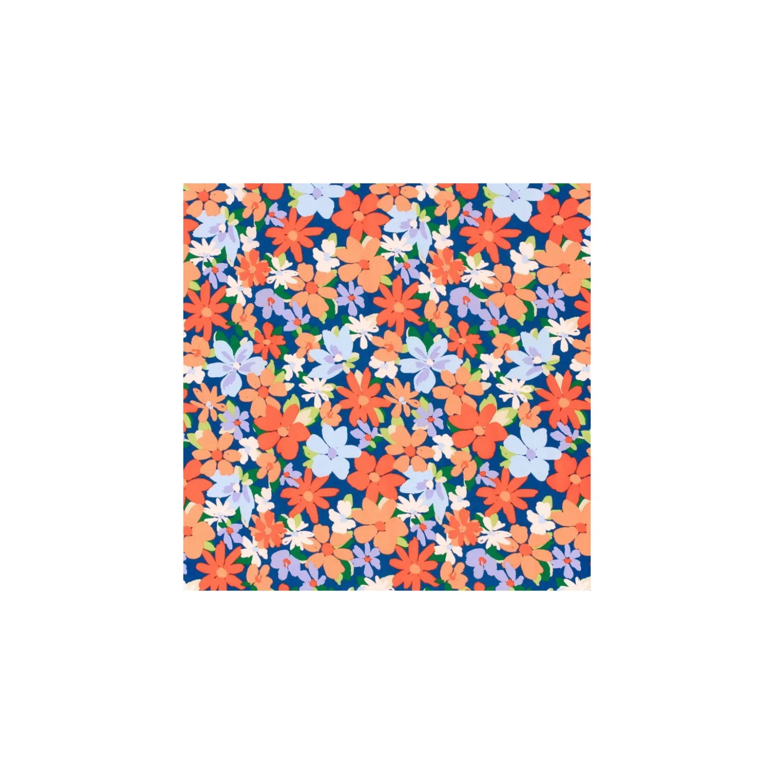 Tissu popeline de coton élasthanne Florazur
