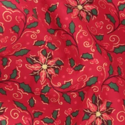 Tissu popeline de coton Poinsettia