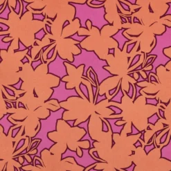 Tissu popeline de coton Pommé fabrics Bloom - orange