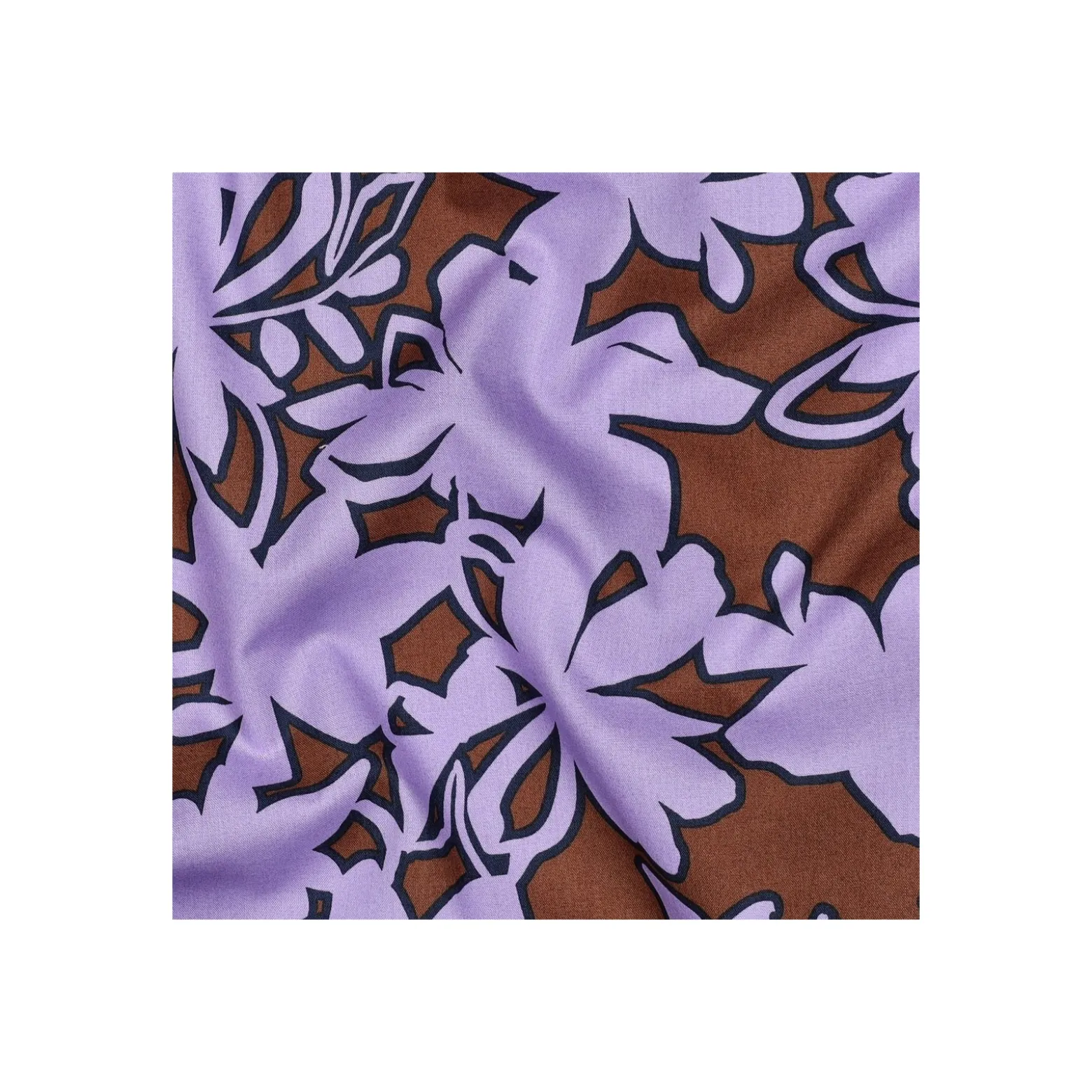 Tissu popeline de coton Pommé fabrics Bloom - lavande