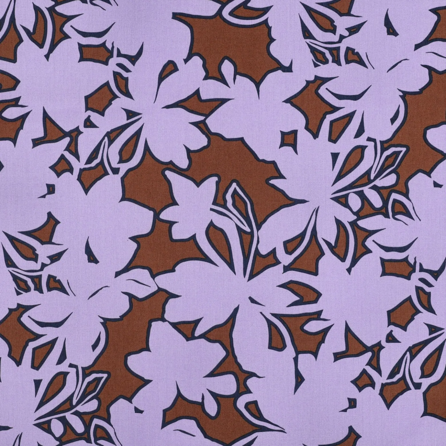 Tissu popeline de coton Pommé fabrics Bloom - lavande